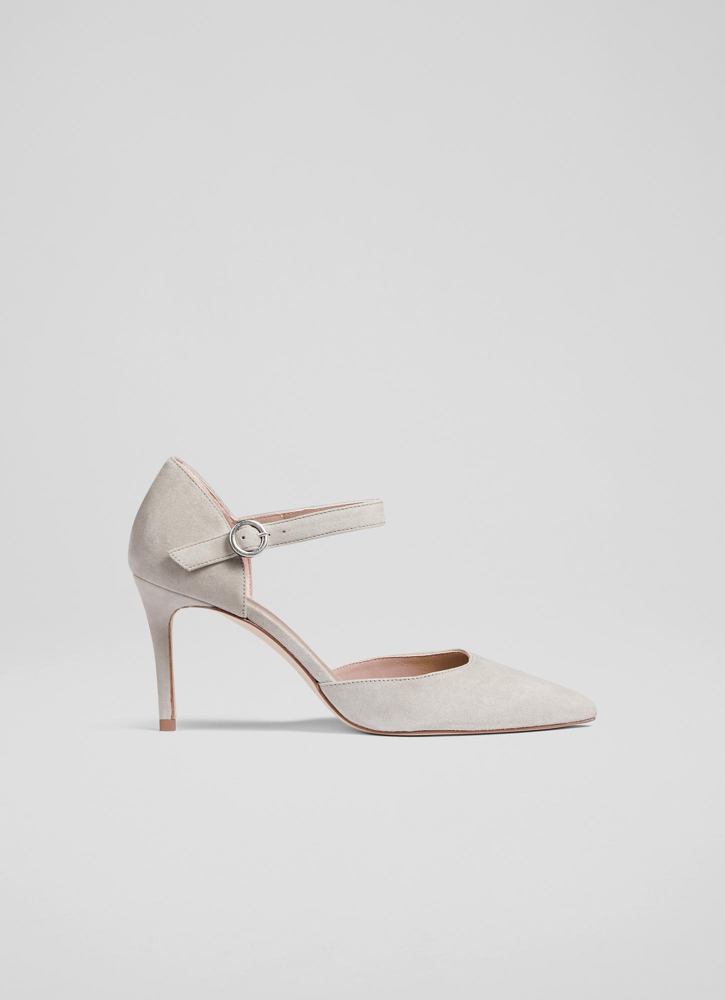 Grey ankle strap shoes sale